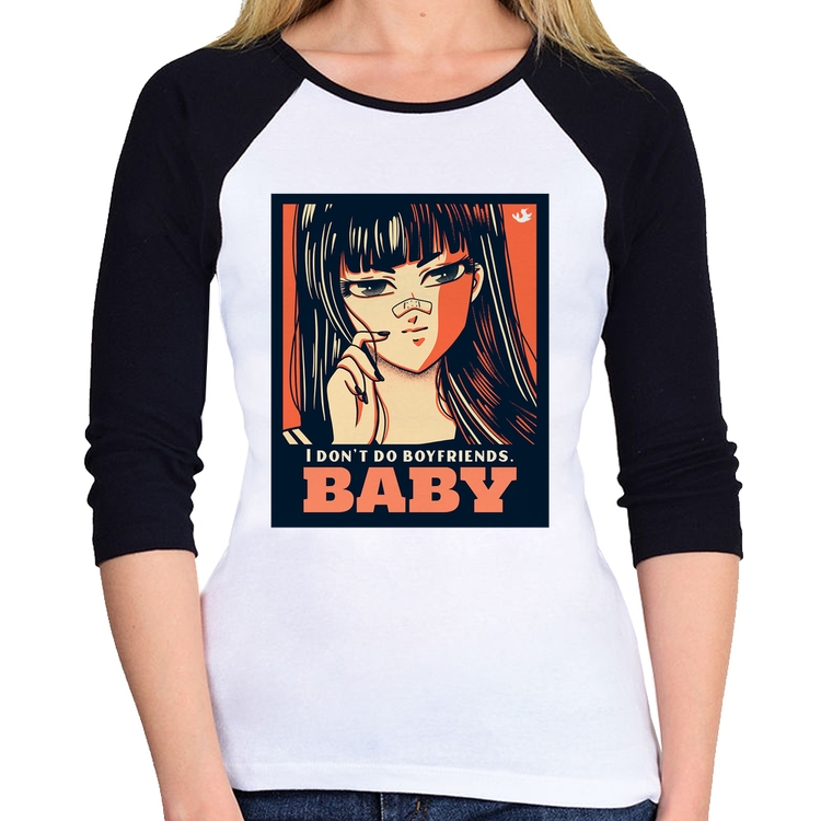 Baby Look Raglan I don't do boyfriends Manga 3/4