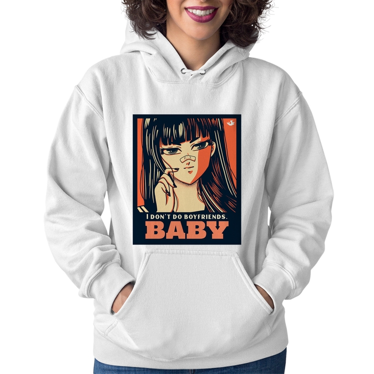 Moletom Feminino I don't do boyfriends - Branco
