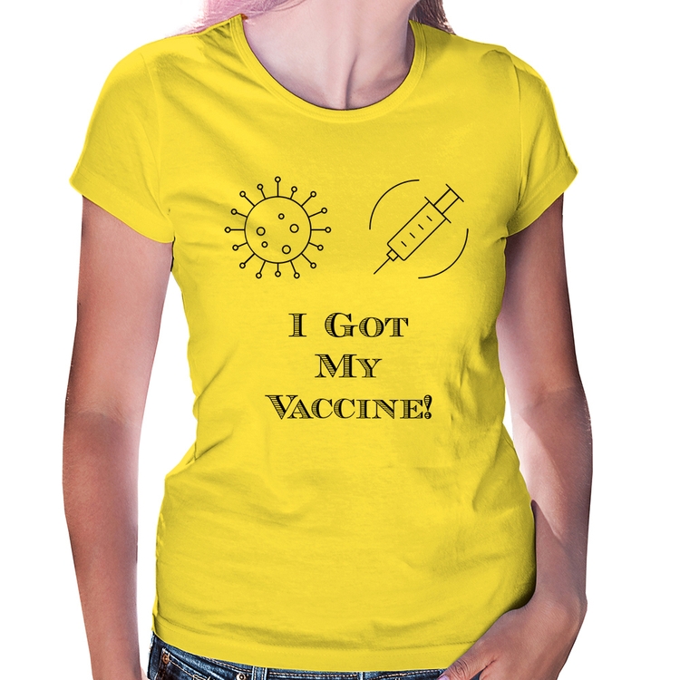 Baby Look I Got My Vaccine - Amarela