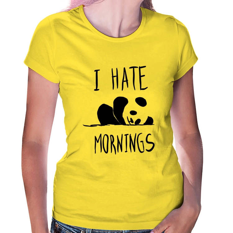 Baby Look I Hate Mornings - Amarela