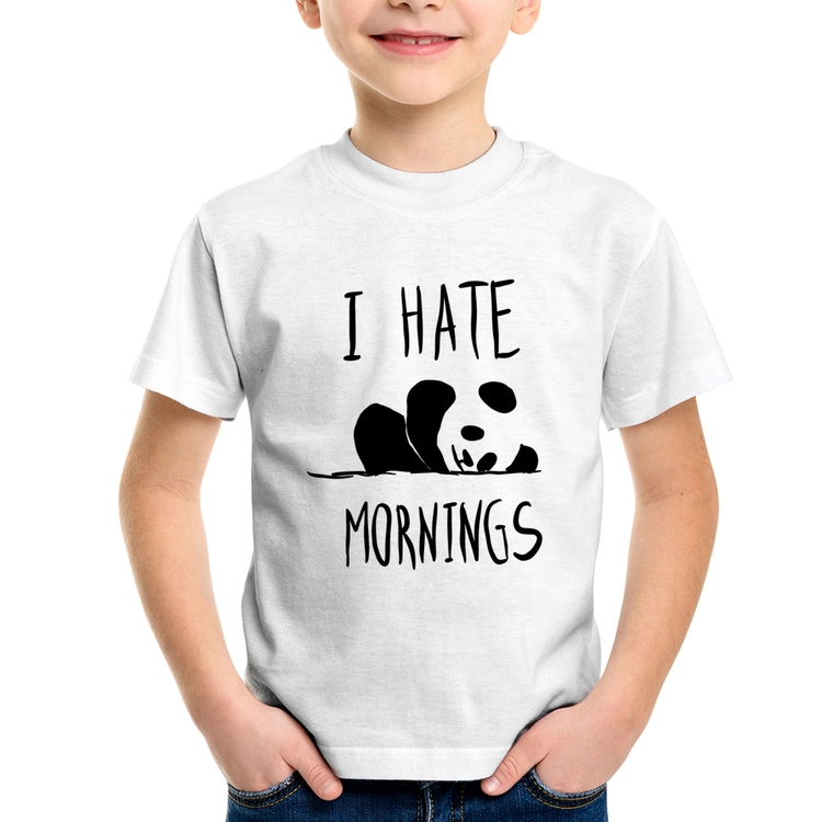 Camiseta Infantil I Hate Mornings