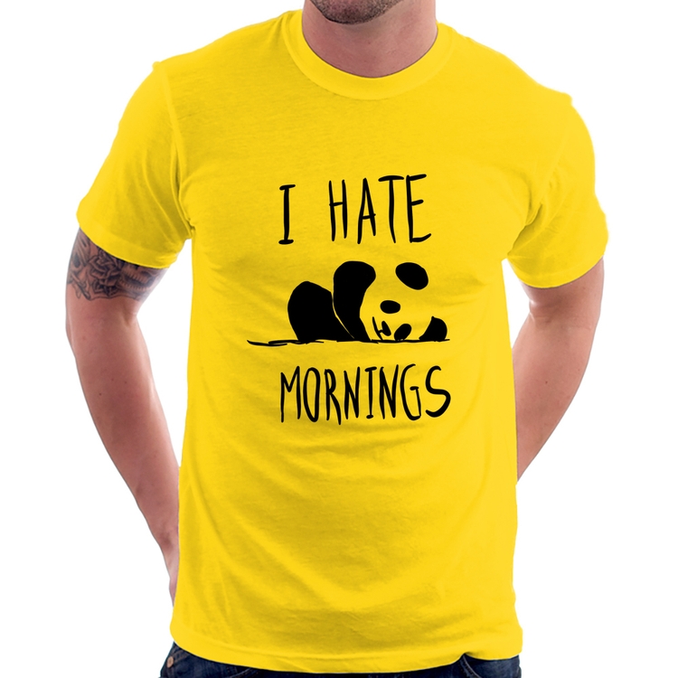 Camiseta I Hate Mornings - Amarela