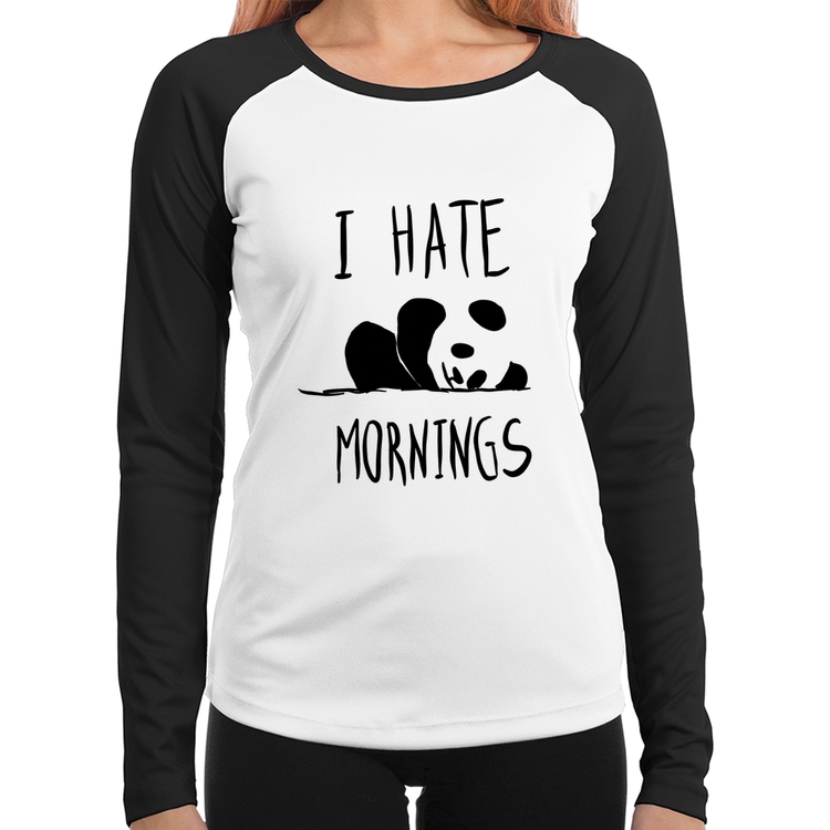 Baby Look Raglan I Hate Mornings Manga Longa