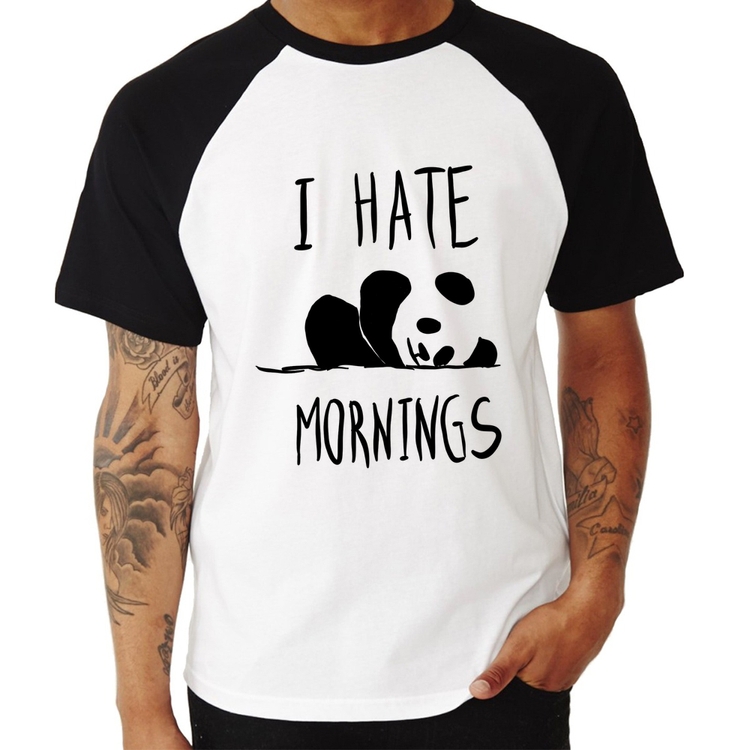 Camiseta Raglan I Hate Mornings