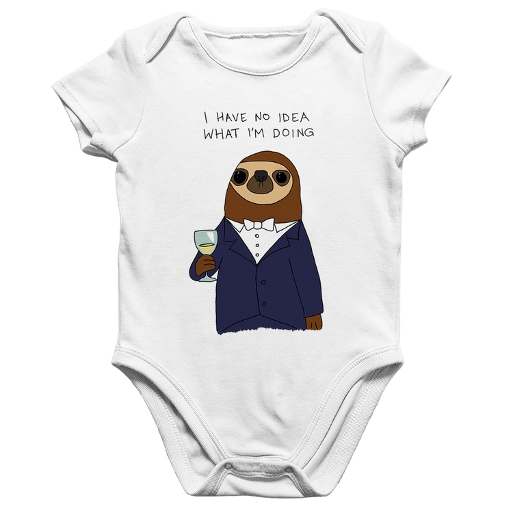 Body Bebê Algodão I have no idea what I am doing - Branco