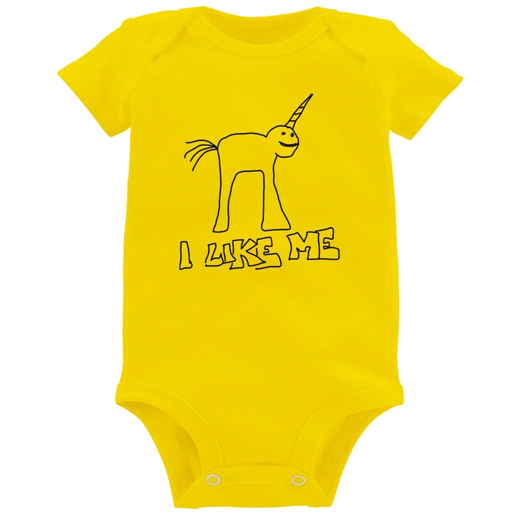Body Bebê I Like Me - Amarelo