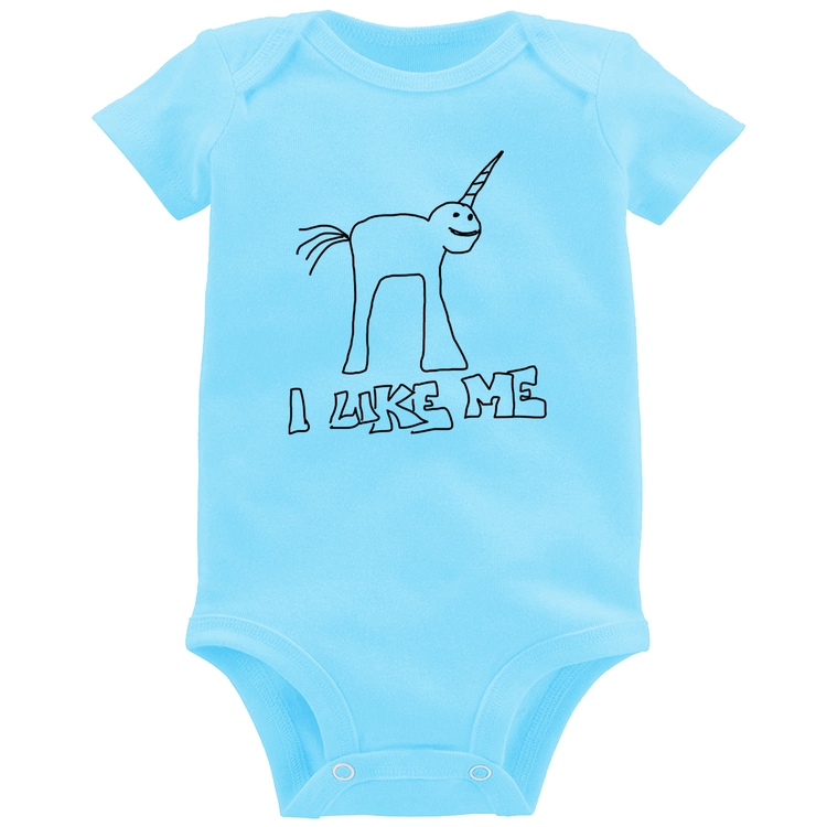 Body Bebê I Like Me - Azul Bebê