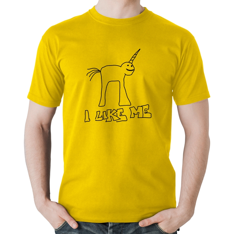 Camiseta Algodão I Like Me - Amarela