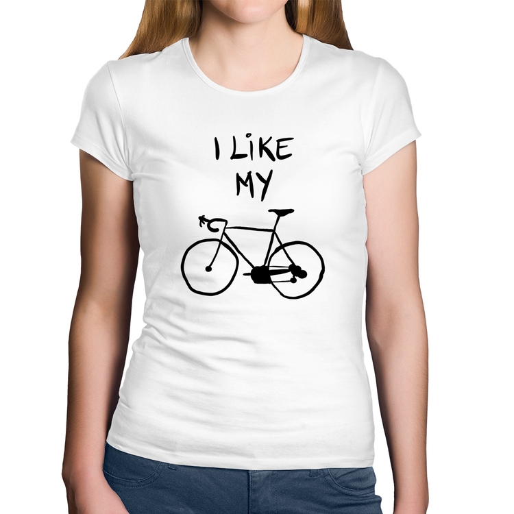 Baby Look Algodão I Like My Bike - Branca