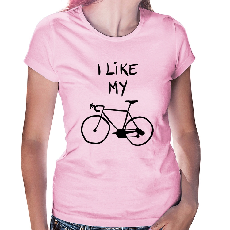 Baby Look I Like My Bike - Rosa Bebê