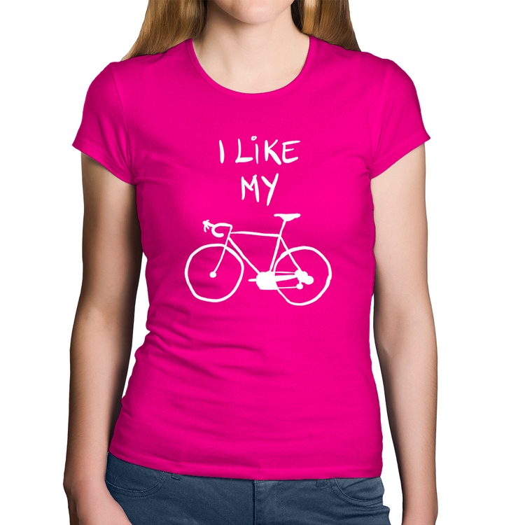 Baby Look Algodão I Like My Bike - Rosa