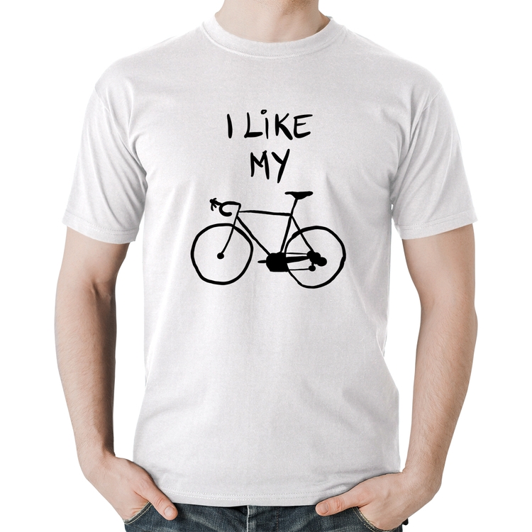Camiseta Algodão I Like My Bike - Branca