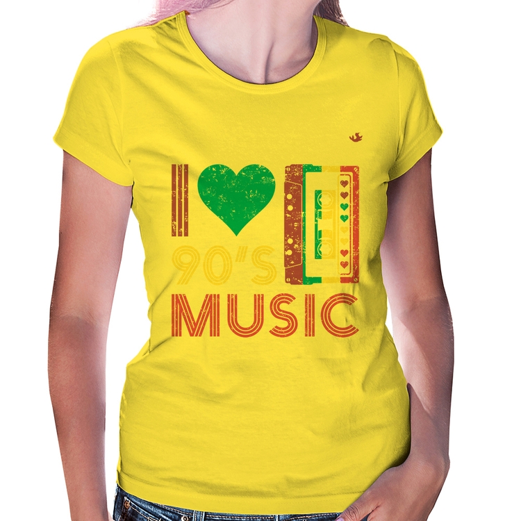 Baby Look I love 90's music - Amarela