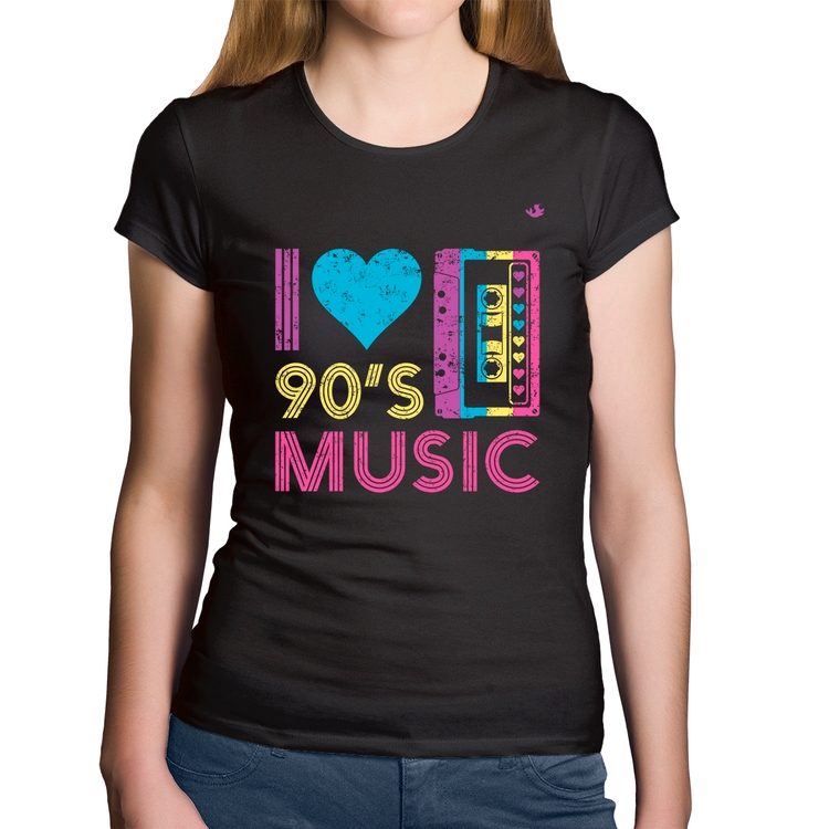 Baby Look Algodão I love 90's music