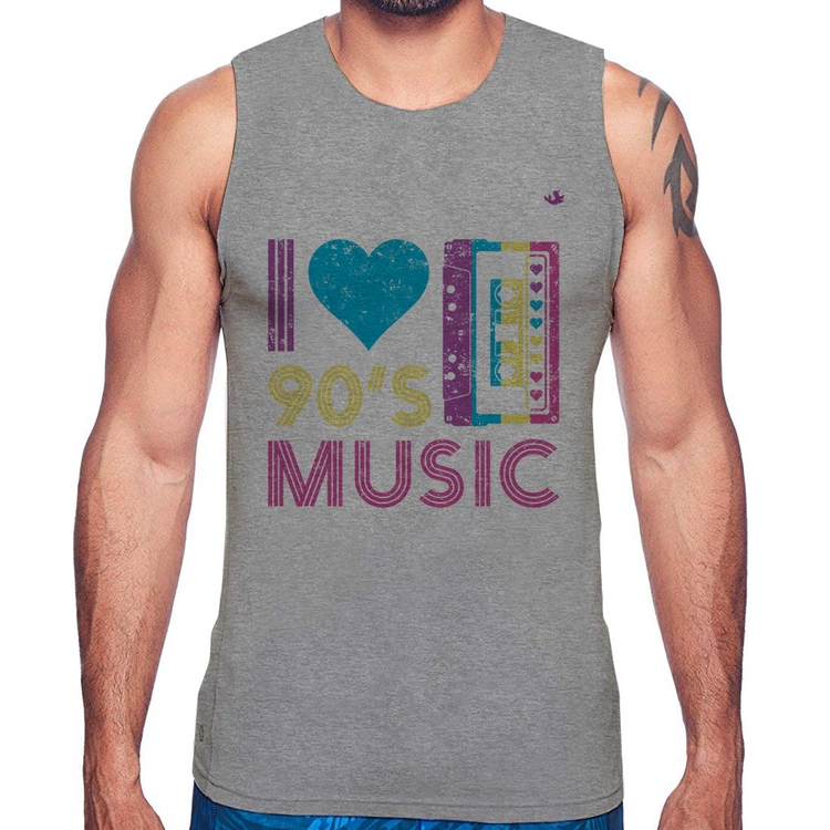 Regata I love 90's music - Cinza