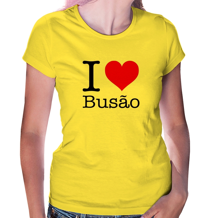 Baby Look I love Busão - Amarela