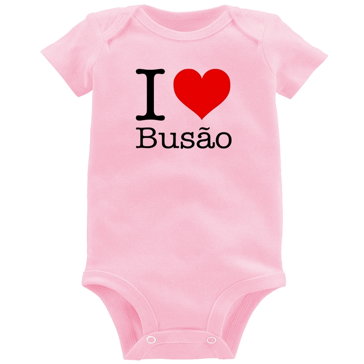 Body Bebê I love Busão - Rosa Bebê