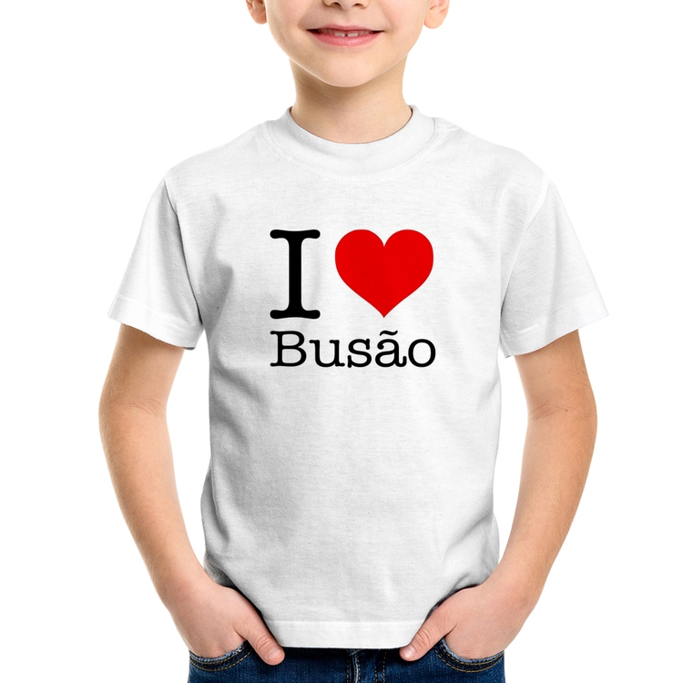 Camiseta Infantil I love Busão