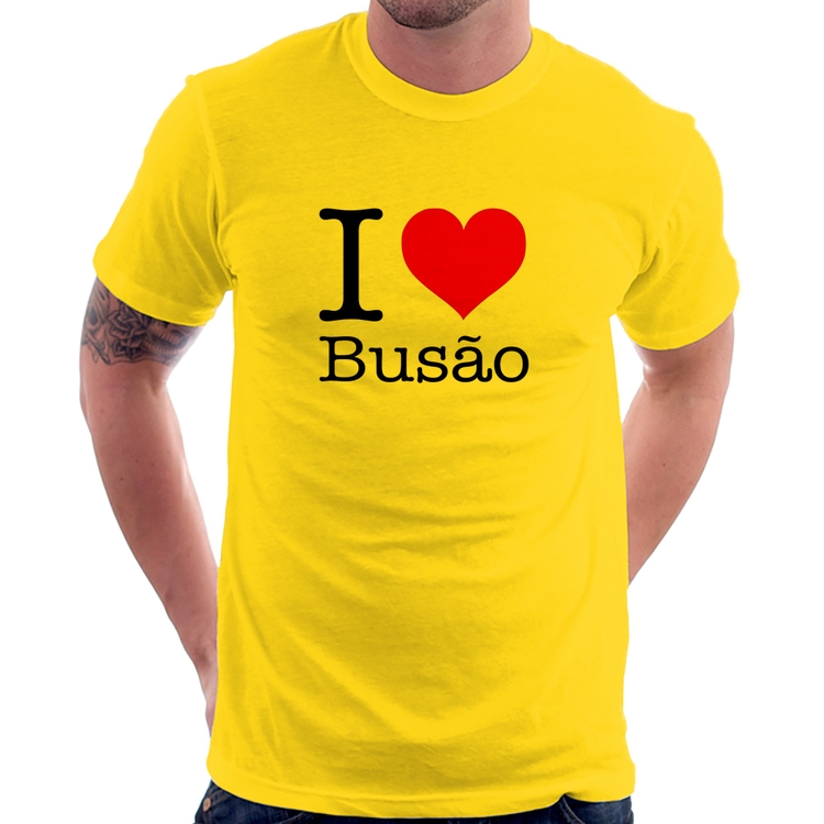 Camiseta I love Busão - Amarela