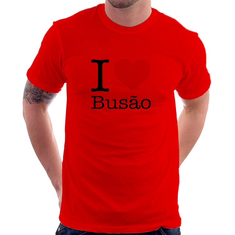 Camiseta I love Busão - Vermelha