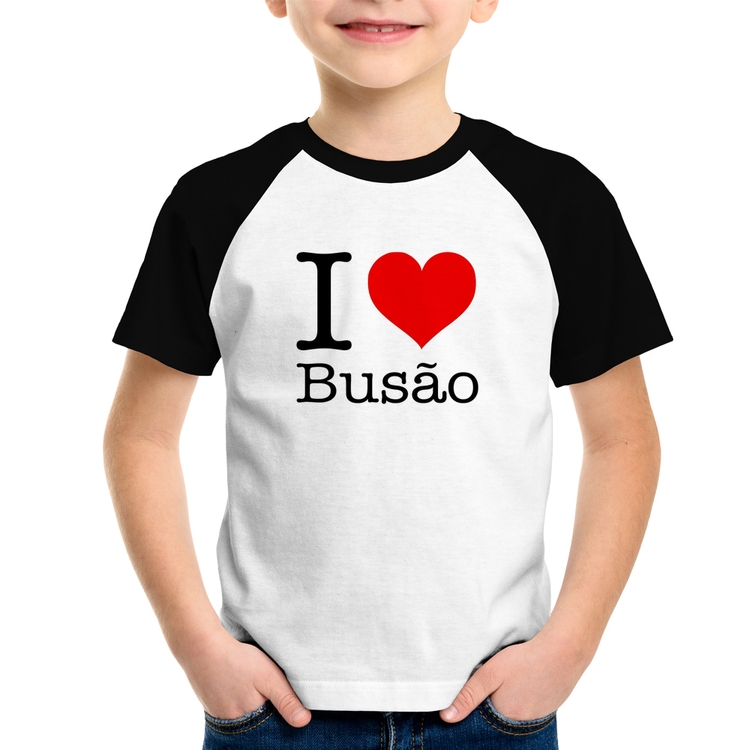 Camiseta Raglan Infantil I love Busão