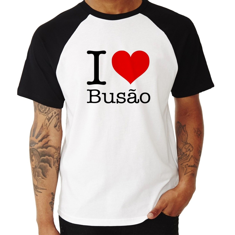 Camiseta Raglan I love Busão