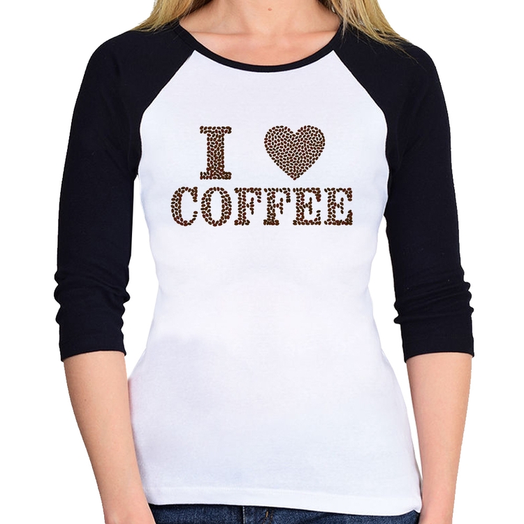 Baby Look Raglan I Love Coffee Manga 3/4