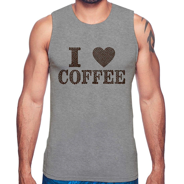 Regata I Love Coffee - Cinza