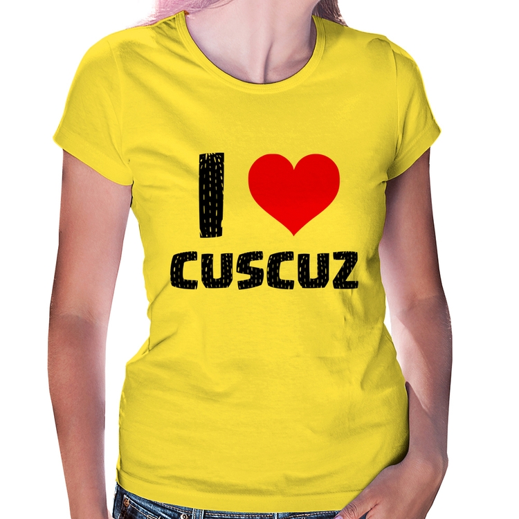 Baby Look I love cuscuz - Amarela