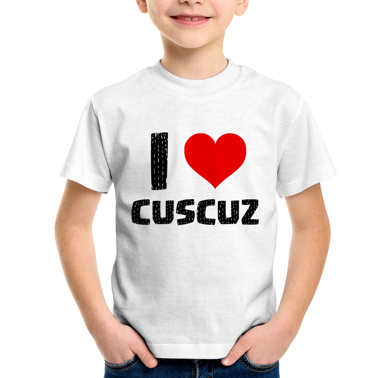 Camiseta Infantil I love cuscuz