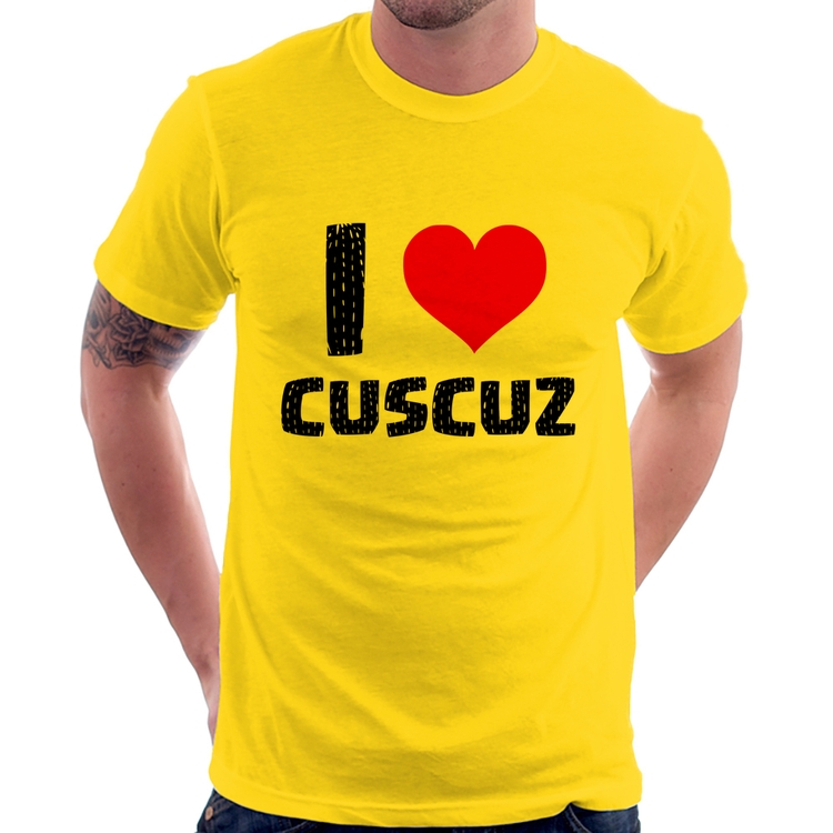 Camiseta I love cuscuz - Amarela