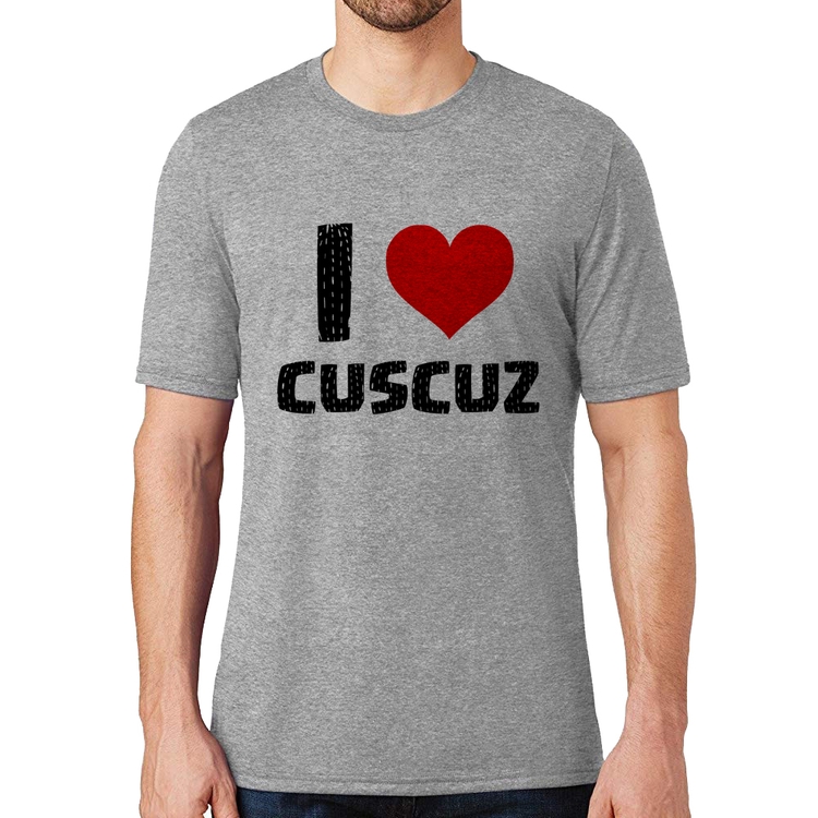 Camiseta I love cuscuz - Cinza