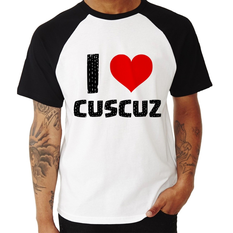 Camiseta Raglan I love cuscuz