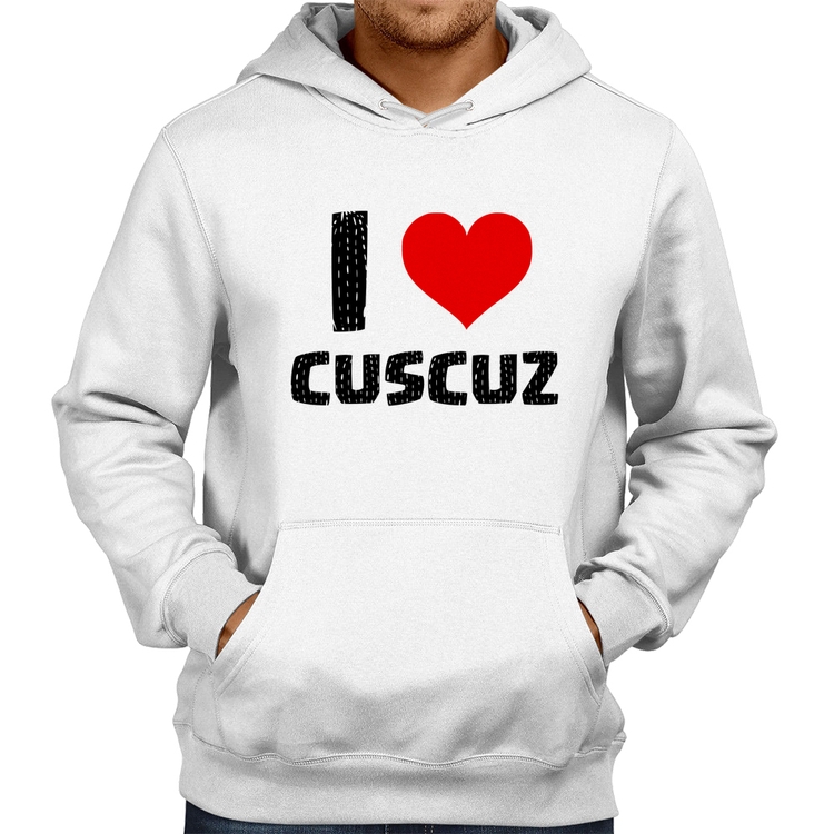 Moletom I love cuscuz - Branco