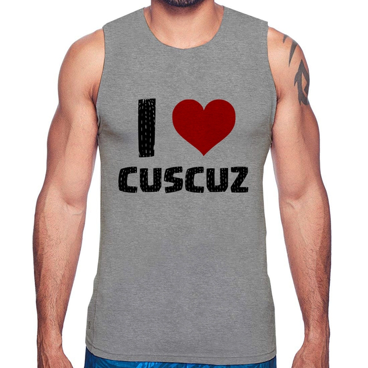 Regata I love cuscuz - Cinza