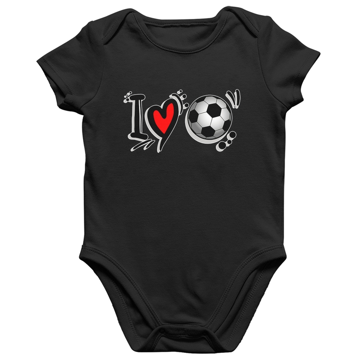 Body Bebê Algodão I Love Futebol