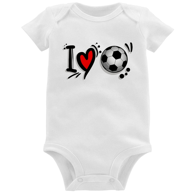 Body Bebê I Love Futebol
