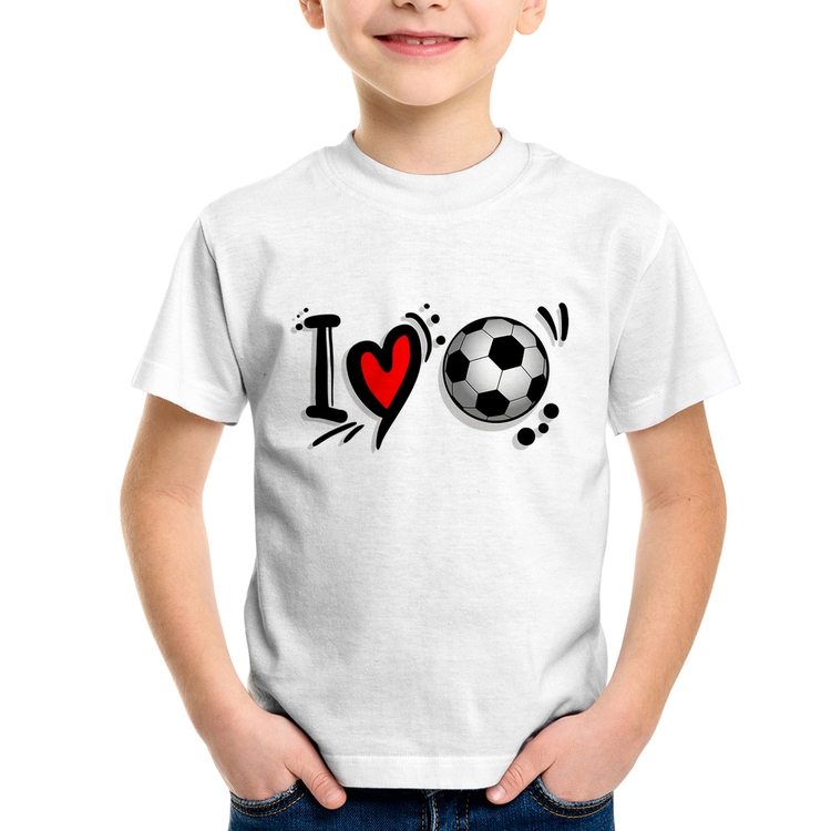 Camiseta Infantil I Love Futebol