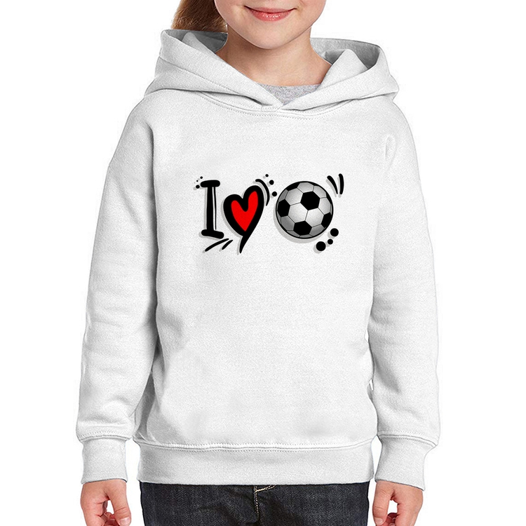 Moletom Infantil I Love Futebol