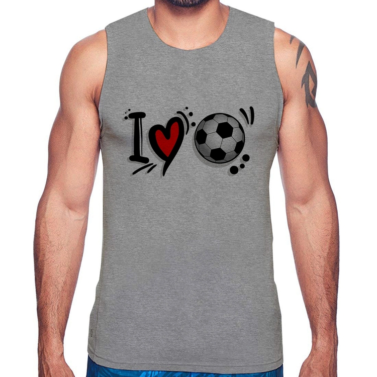 Regata I Love Futebol - Cinza