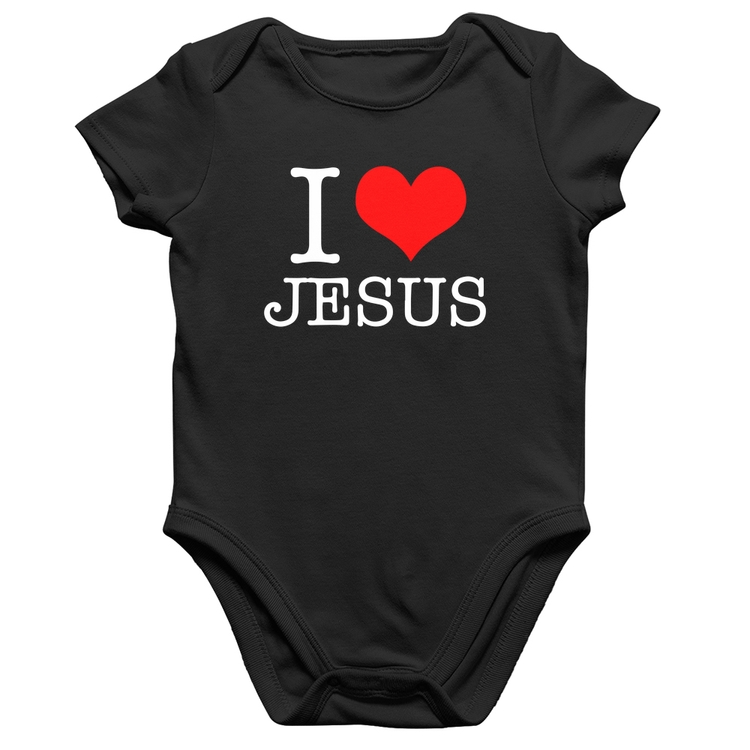 Body Bebê Algodão I Love Jesus