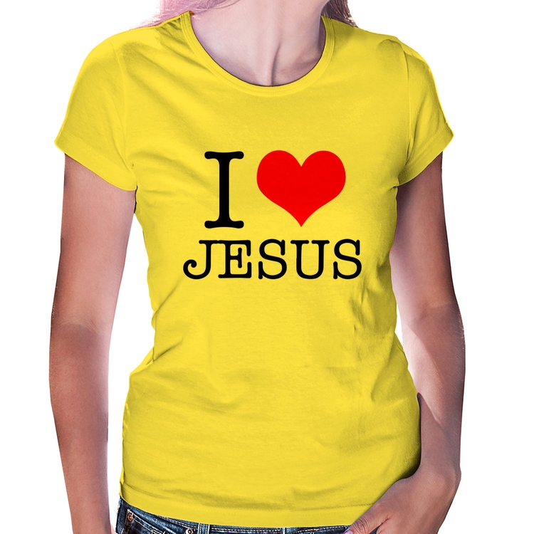 Baby Look I Love Jesus - Amarela