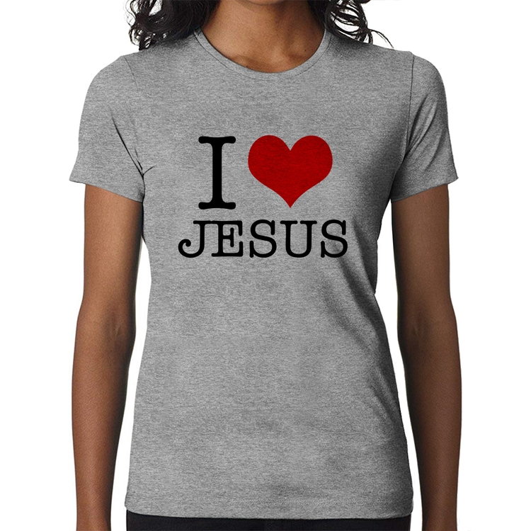 Baby Look I Love Jesus - Cinza