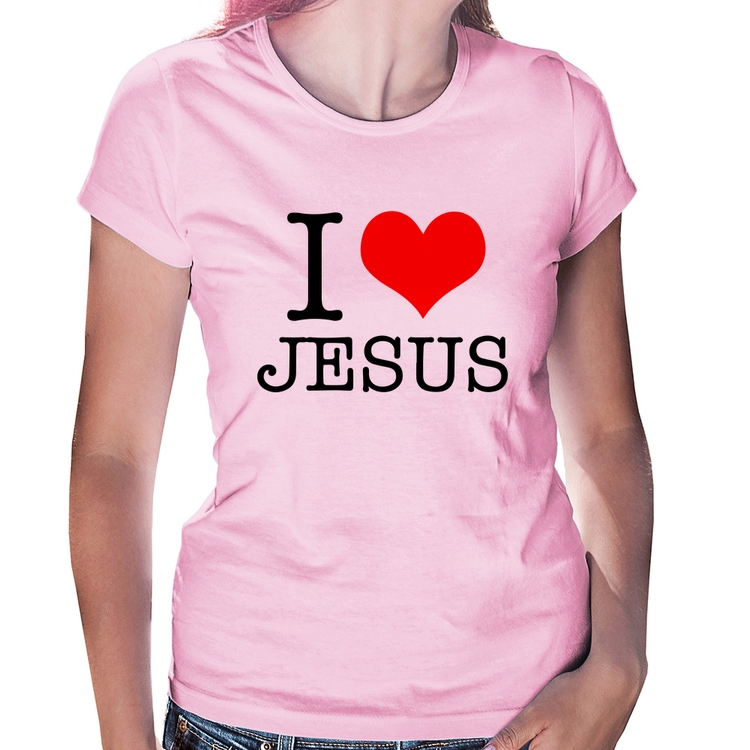 Baby Look I Love Jesus - Rosa Bebê