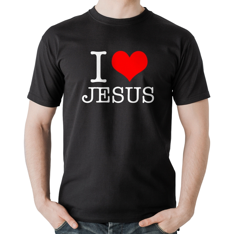 Camiseta Algodão I Love Jesus