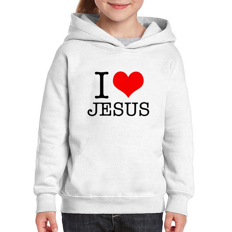 Moletom Infantil I Love Jesus