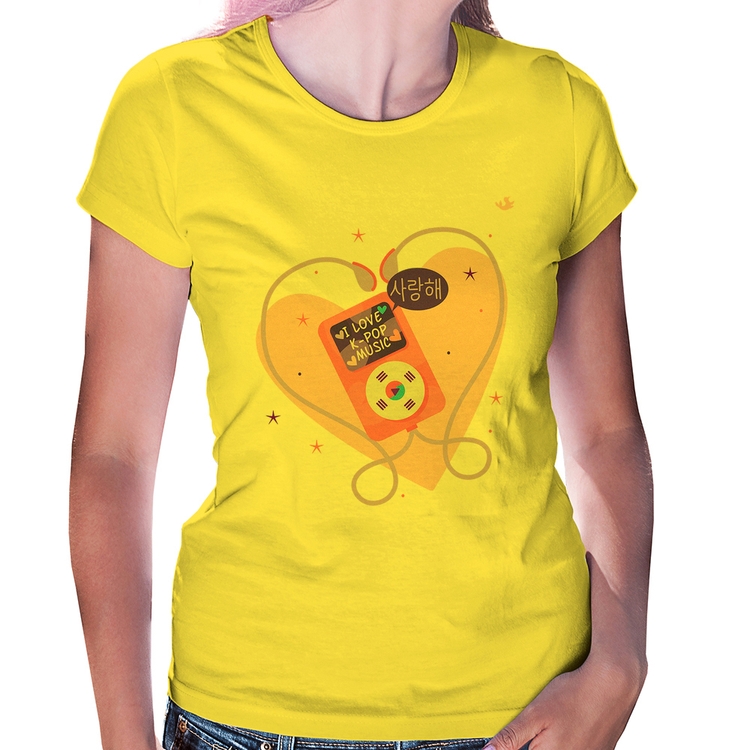 Baby Look I love k-pop - Amarela