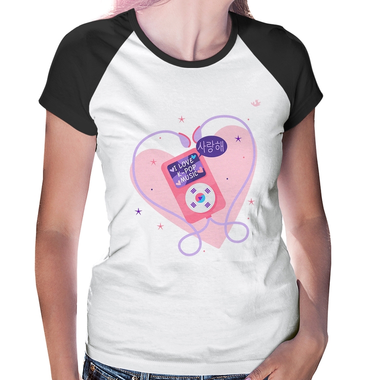 Baby Look Raglan I love k-pop