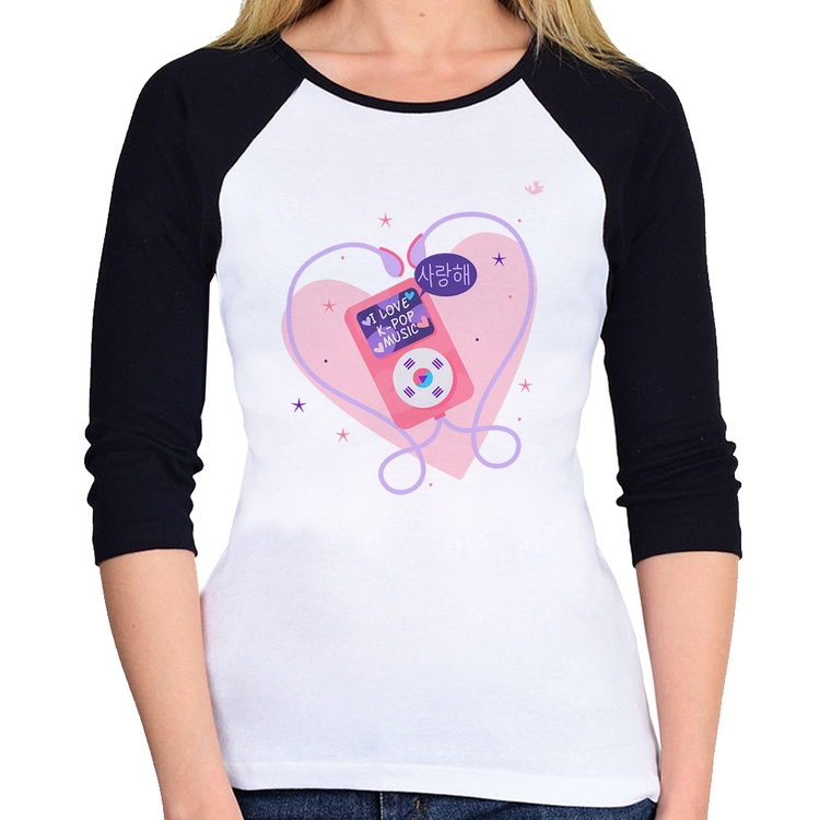 Baby Look Raglan I love k-pop Manga 3/4