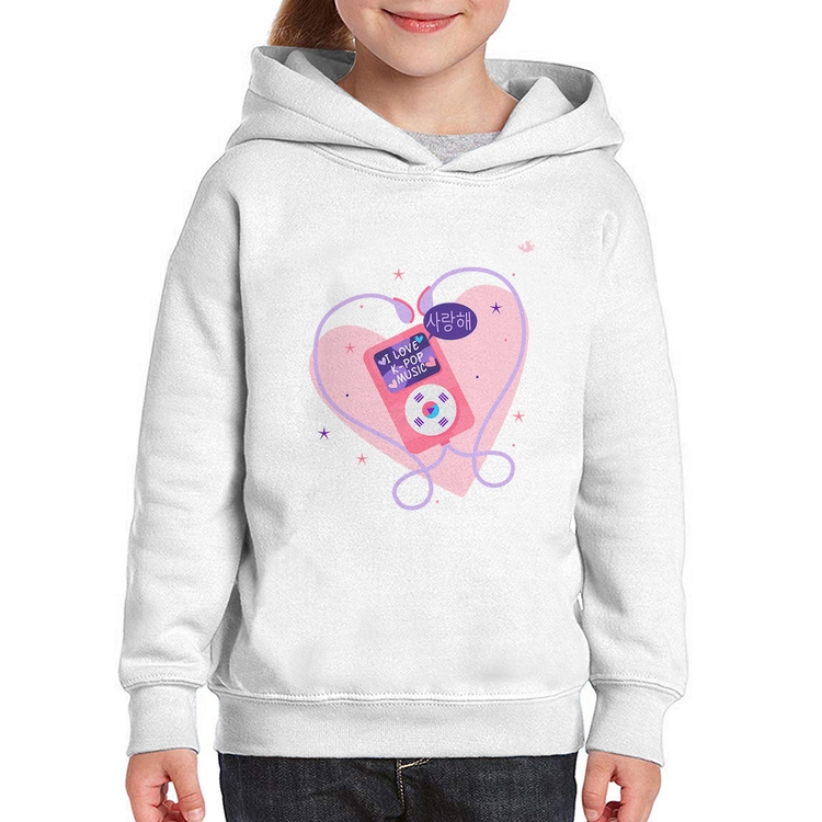 Moletom Infantil I love k-pop